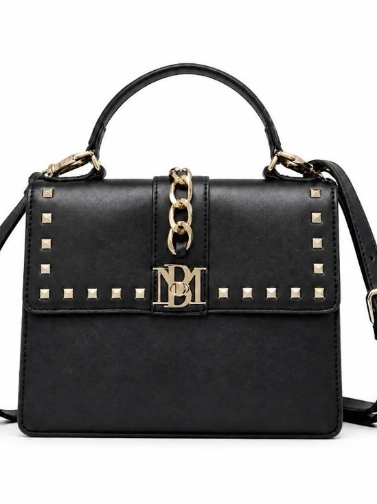 Badgley Mischka Handbags - Badgley Mischka Studded Black Top Handle Bag - NWT